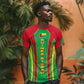 Guinea Bissau T shirt Red Green Yellow Stripe Design and Black Star - African Pride