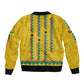 Guinea Bissau Bomber Jacket Yellow Tribal Geometric Design and National Flag - African Pride