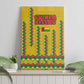 Guinea Bissau Canvas Wall Art Yellow Tribal Geometric Design and National Flag - African Pride