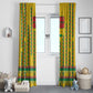 Guinea Bissau Window Curtain Yellow Tribal Geometric Design and National Flag - African Pride