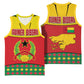 Guinea Bissau Basketball Jersey Red Yellow Green Geometric TS04