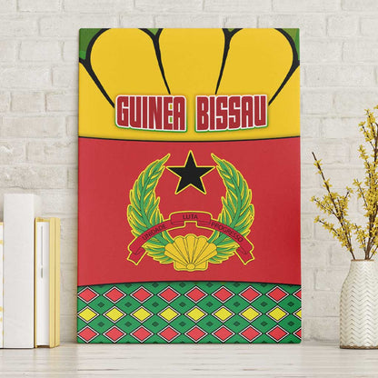 Guinea Bissau Canvas Wall Art Red Yellow Green Geometric - African Pride