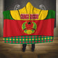 Guinea Bissau Hooded Blanket Red Yellow Green Geometric - African Pride
