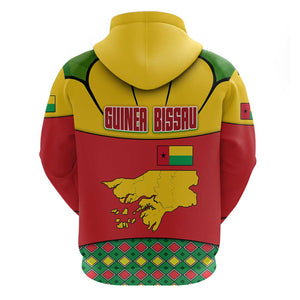 Guinea Bissau Hoodie Red Yellow Green Geometric - African Pride