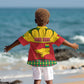 Guinea Bissau Kid Hawaiian Shirt Red Yellow Green Geometric - African Pride