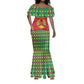 Guinea Bissau Mermaid Dress Red Yellow Green Geometric - African Pride