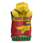 Guinea Bissau Sleeveless Hoodie Red Yellow Green Geometric - African Pride