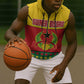 Guinea Bissau Sleeveless Zip Hoodie Red Yellow Green Geometric - African Pride