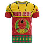 Guinea Bissau T shirt Red Yellow Green Geometric - African Pride