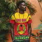 Guinea Bissau T shirt Red Yellow Green Geometric - African Pride