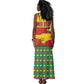 Guinea Bissau Tank Maxi Dress Red Yellow Green Geometric - African Pride