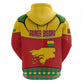 Guinea Bissau Zip Hoodie Red Yellow Green Geometric - African Pride