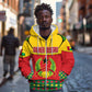 Guinea Bissau Zip Hoodie Red Yellow Green Geometric - African Pride