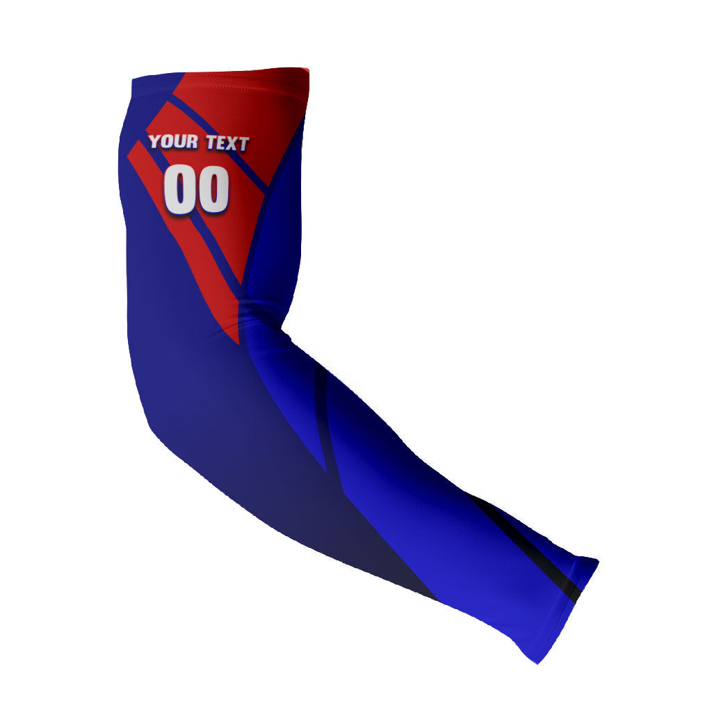 Personalized Cape Verde Soccer Shark Mascot Arm Sleeves Blue Sharks Football Player Dynamic Graphic