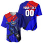 Personalized Cape Verde Soccer Shark Mascot Baseball Jersey Blue Sharks Football Player Dynamic Graphic