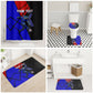 Personalized Cape Verde Soccer Shark Mascot Bathroom Set Blue Sharks Football Player Dynamic Graphic