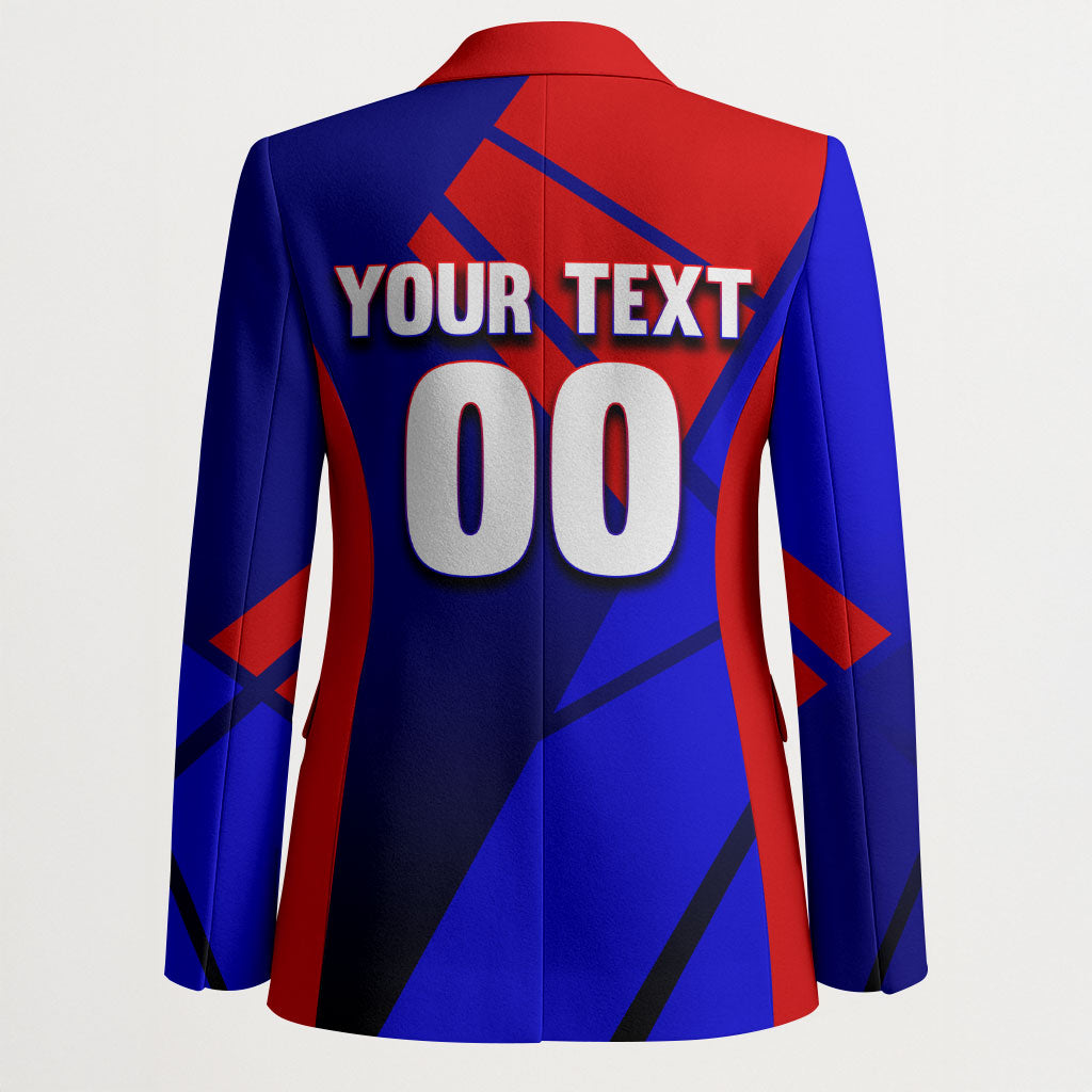 Personalized Cape Verde Soccer Shark Mascot Blazer Blue Sharks Football Player Dynamic Graphic