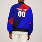 Personalized Cape Verde Soccer Shark Mascot Bomber Jacket Blue Sharks Football Player Dynamic Graphic