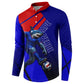 Personalized Cape Verde Soccer Shark Mascot Button Sweatshirt Blue Sharks Football Player Dynamic Graphic