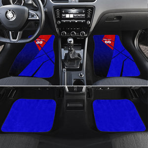 Personalized Cape Verde Soccer Shark Mascot Car Mats Blue Sharks Football Player Dynamic Graphic