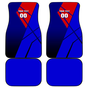 Personalized Cape Verde Soccer Shark Mascot Car Mats Blue Sharks Football Player Dynamic Graphic