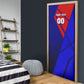 Personalized Cape Verde Soccer Shark Mascot Door Cover Blue Sharks Football Player Dynamic Graphic
