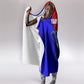 Personalized Cape Verde Soccer Shark Mascot Hooded Blanket Blue Sharks Football Player Dynamic Graphic