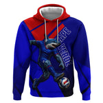 Personalized Cape Verde Soccer Shark Mascot Hoodie Blue Sharks Football Player Dynamic Graphic