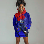 Personalized Cape Verde Soccer Shark Mascot Hoodie Dress Blue Sharks Football Player Dynamic Graphic