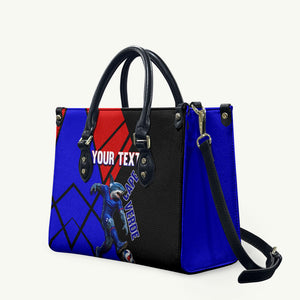 Personalized Cape Verde Soccer Shark Mascot Leather Bag Blue Sharks Football Player Dynamic Graphic