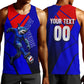 Personalized Cape Verde Soccer Shark Mascot Men Tank Top Blue Sharks Football Player Dynamic Graphic