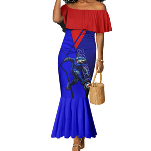 Personalized Cape Verde Soccer Shark Mascot Mermaid Dress Blue Sharks Football Player Dynamic Graphic