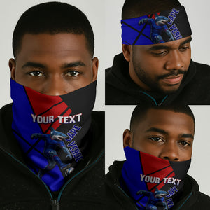 Personalized Cape Verde Soccer Shark Mascot Neck Gaiter Blue Sharks Football Player Dynamic Graphic
