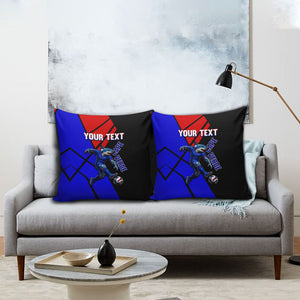 Personalized Cape Verde Soccer Shark Mascot Pillow Cover Blue Sharks Football Player Dynamic Graphic
