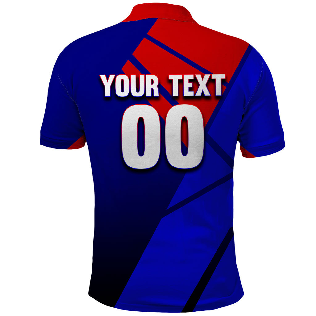 Personalized Cape Verde Soccer Shark Mascot Polo Shirt Blue Sharks Football Player Dynamic Graphic