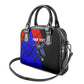 Personalized Cape Verde Soccer Shark Mascot Shoulder Handbag Blue Sharks Football Player Dynamic Graphic