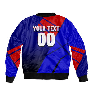 Personalized Cape Verde Soccer Shark Mascot Sleeve Zip Bomber Jacket Blue Sharks Football Player Dynamic Graphic