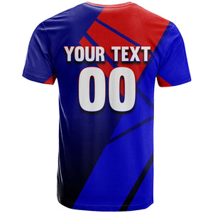 Personalized Cape Verde Soccer Shark Mascot T shirt Blue Sharks Football Player Dynamic Graphic