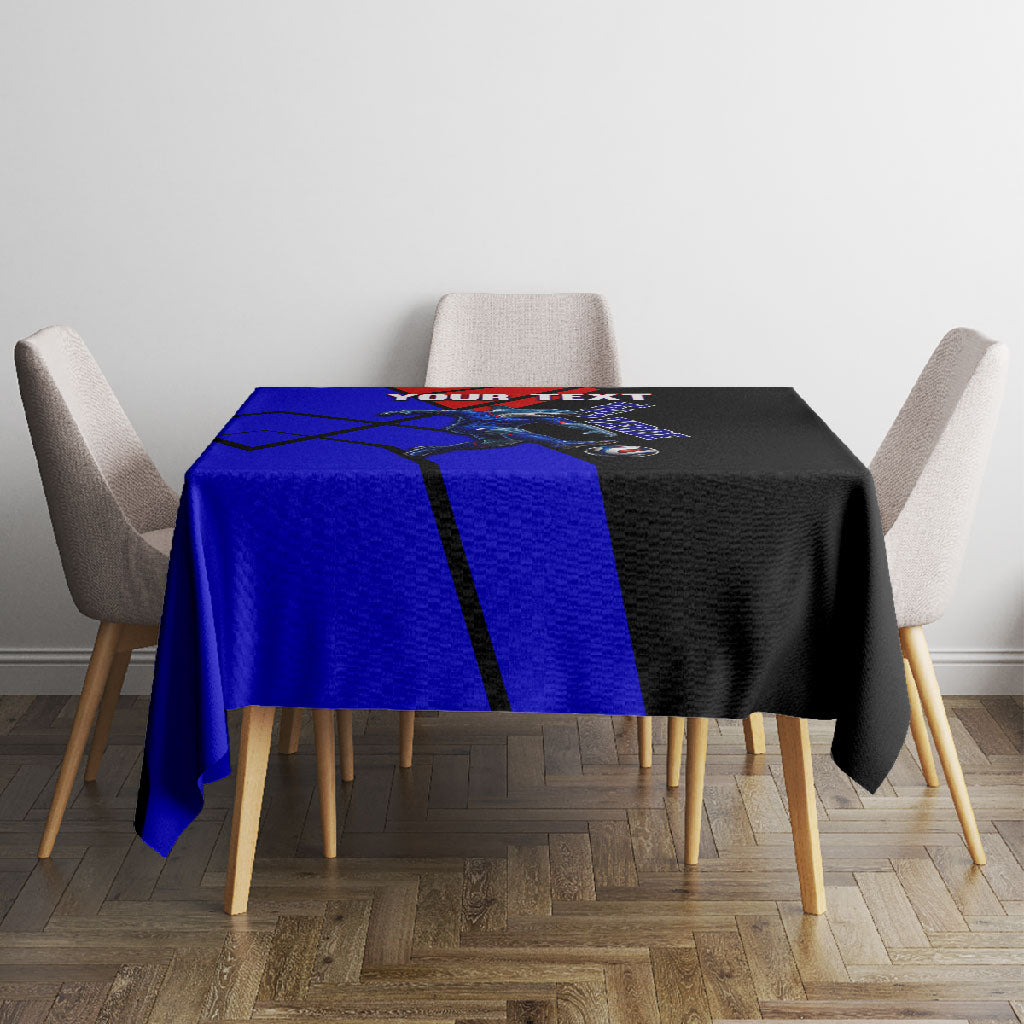 Personalized Cape Verde Soccer Shark Mascot Tablecloth Blue Sharks Football Player Dynamic Graphic