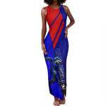 Personalized Cape Verde Soccer Shark Mascot Tank Maxi Dress Blue Sharks Football Player Dynamic Graphic