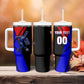 Personalized Cape Verde Soccer Shark Mascot Tumbler With Handle Blue Sharks Football Player Dynamic Graphic