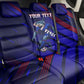 Personalized Cape Verde Soccer Back Car Seat Cover Shark Mascot Football Player Striped Pattern