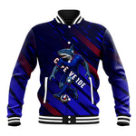 Personalized Cape Verde Soccer Baseball Jacket Shark Mascot Football Player Striped Pattern