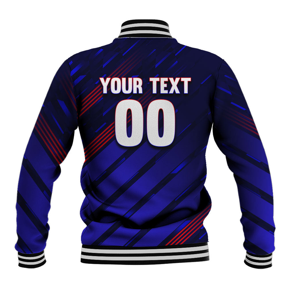 Personalized Cape Verde Soccer Baseball Jacket Shark Mascot Football Player Striped Pattern