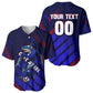 Personalized Cape Verde Soccer Baseball Jersey Shark Mascot Football Player Striped Pattern