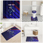 Personalized Cape Verde Soccer Bathroom Set Shark Mascot Football Player Striped Pattern