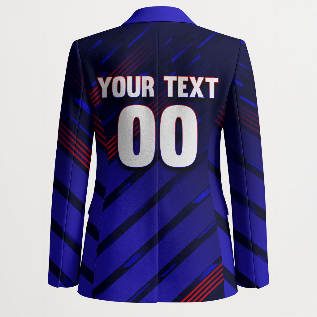 Personalized Cape Verde Soccer Blazer Shark Mascot Football Player Striped Pattern
