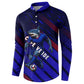 Personalized Cape Verde Soccer Button Sweatshirt Shark Mascot Football Player Striped Pattern