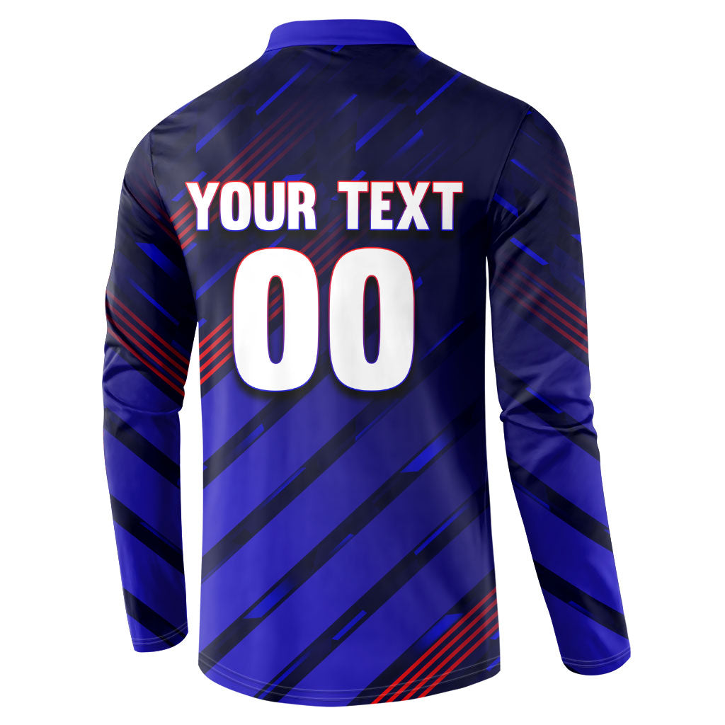 Personalized Cape Verde Soccer Button Sweatshirt Shark Mascot Football Player Striped Pattern