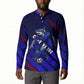 Personalized Cape Verde Soccer Button Sweatshirt Shark Mascot Football Player Striped Pattern